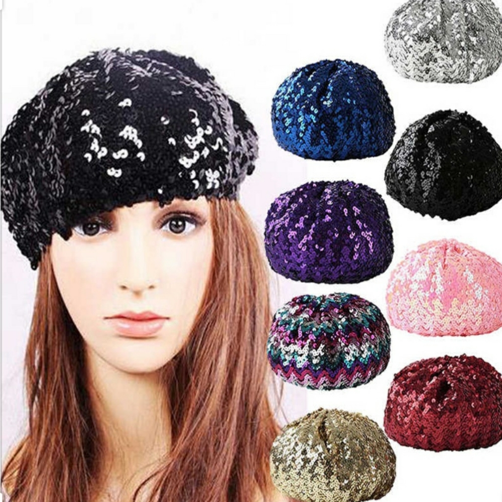 Purple Sequin Hat